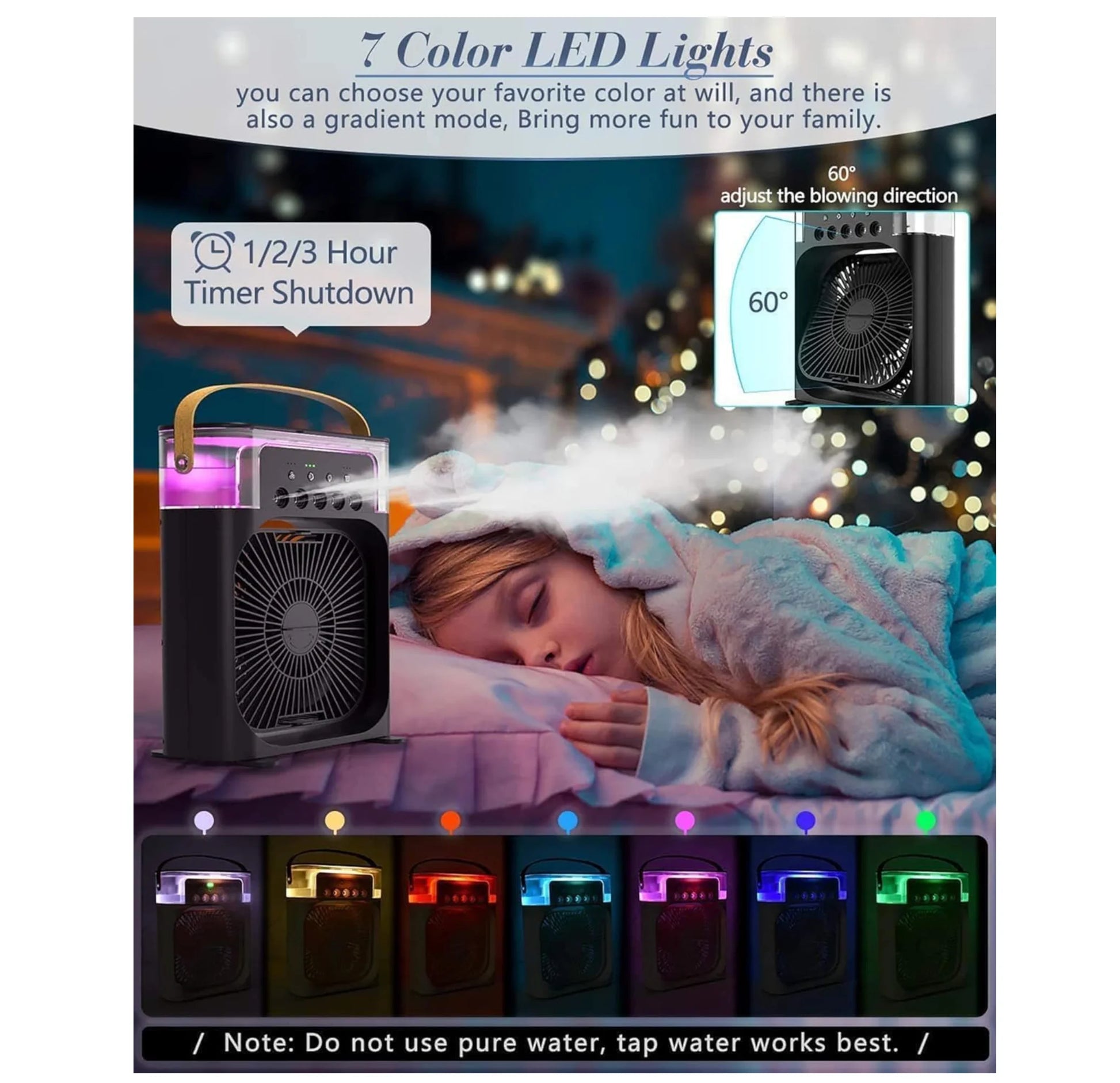 Rechargeable Silicone Panda Night Light for Kids | 7-Color LED Changing Lamp |Adorable Room Decor & Gift for Toddlers, Teens, & Valentine's Day Present|Soft BPA-Free Nightlight| Multicolour